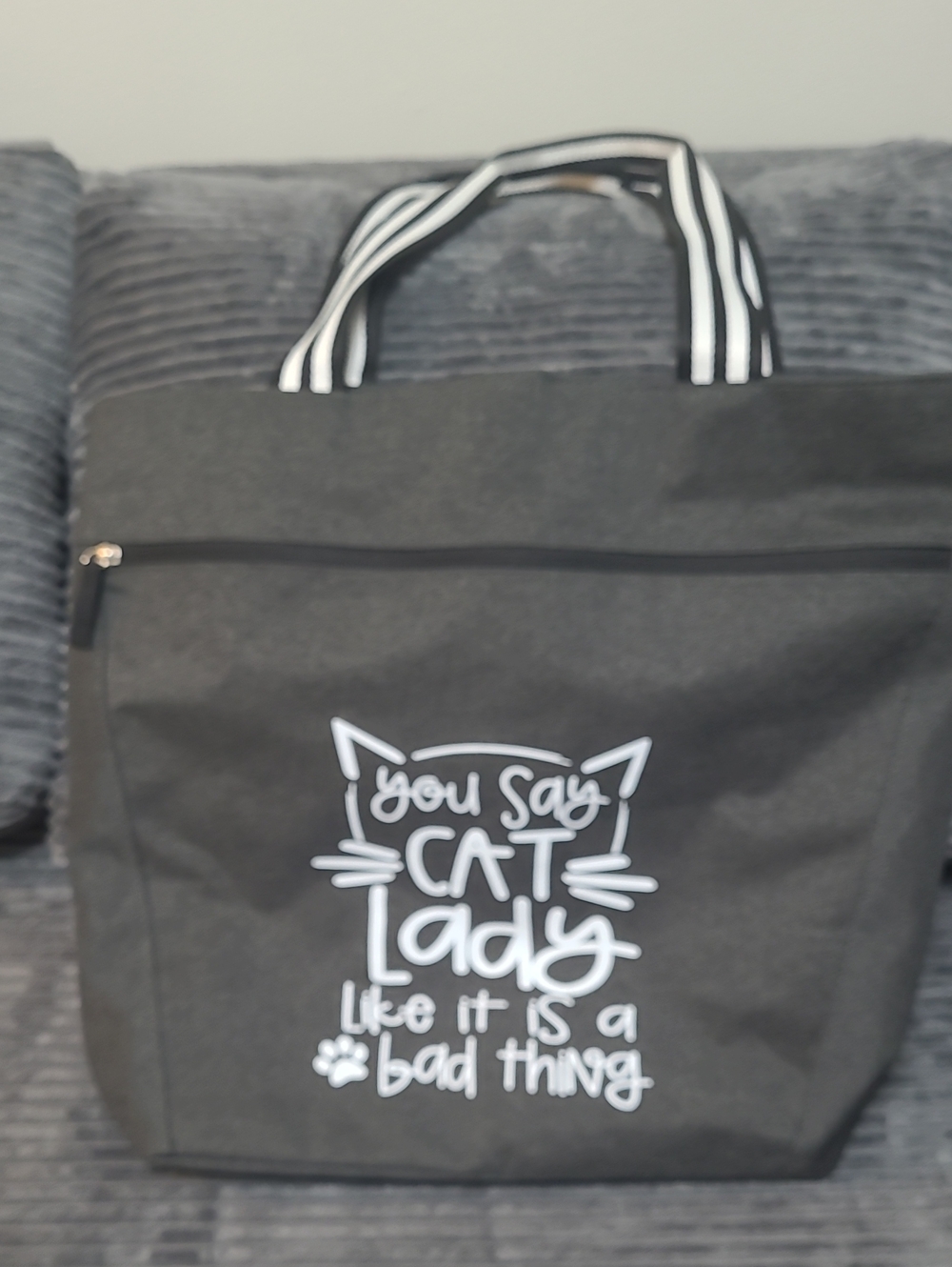 Cat Lady Tote Bag - Black